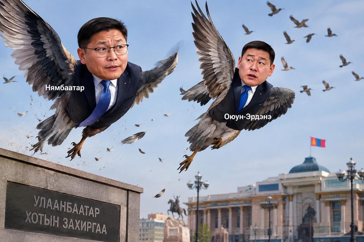 Канадад сурч буй дүрээр оргон зайлсан үеэл Х.Нямбаатарын араас Л.Оюун-Эрдэнэ ч бас шувуу болоод ниссэн үү?